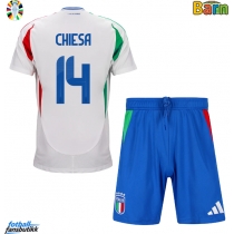 Italia Federico Chiesa #14 Bortedraktsett Barn EM 2024 Kortermet (+ Korte bukser)